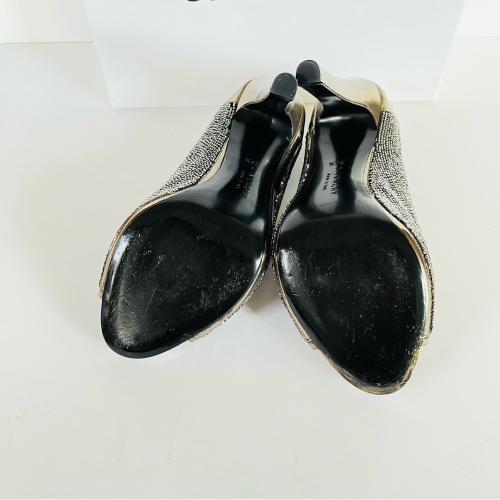 Givenchy metallic green gold gray heels size 37.5 - Picture 13 of 13
